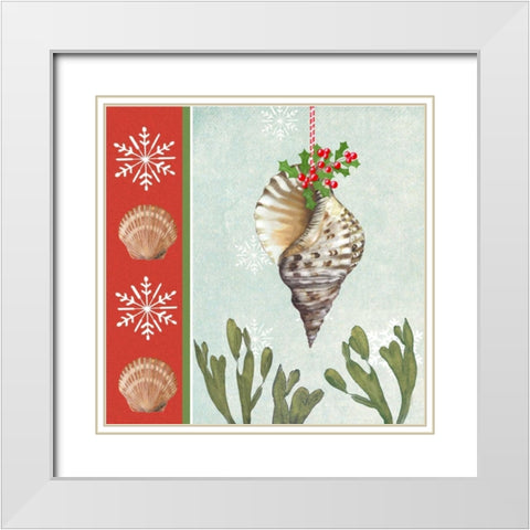 Christmas Coastal II White Modern Wood Framed Art Print with Double Matting by Reynolds, Jade