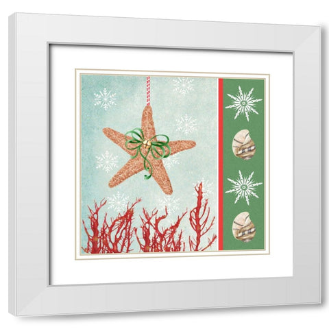 Christmas Coastal III White Modern Wood Framed Art Print with Double Matting by Reynolds, Jade