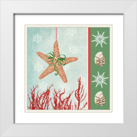 Christmas Coastal III White Modern Wood Framed Art Print with Double Matting by Reynolds, Jade