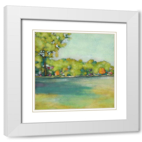 Parkview II White Modern Wood Framed Art Print with Double Matting by Zarris, Chariklia