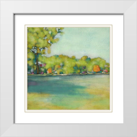 Parkview II White Modern Wood Framed Art Print with Double Matting by Zarris, Chariklia