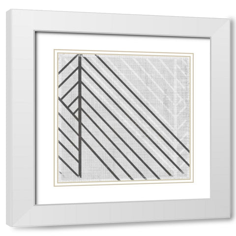 Diametric I White Modern Wood Framed Art Print with Double Matting by Vess, June Erica