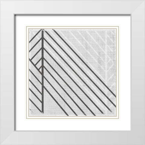 Diametric I White Modern Wood Framed Art Print with Double Matting by Vess, June Erica