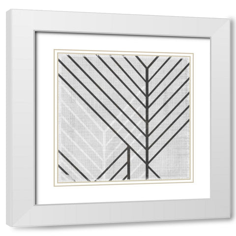 Diametric II White Modern Wood Framed Art Print with Double Matting by Vess, June Erica