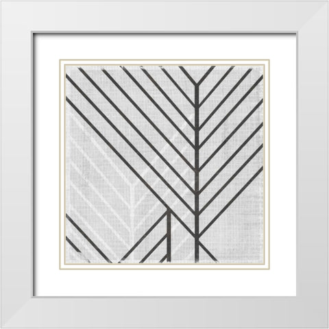 Diametric II White Modern Wood Framed Art Print with Double Matting by Vess, June Erica