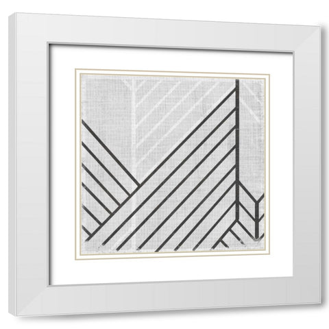 Diametric III White Modern Wood Framed Art Print with Double Matting by Vess, June Erica