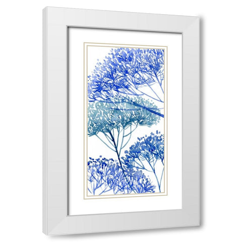 Little Sapling II White Modern Wood Framed Art Print with Double Matting by Wang, Melissa