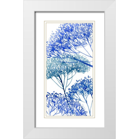 Little Sapling II White Modern Wood Framed Art Print with Double Matting by Wang, Melissa