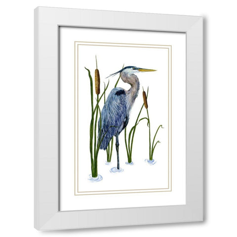 Beside the Lake II White Modern Wood Framed Art Print with Double Matting by Wang, Melissa