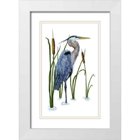 Beside the Lake II White Modern Wood Framed Art Print with Double Matting by Wang, Melissa