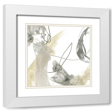 Monochrome Momentum I White Modern Wood Framed Art Print with Double Matting by Vess, June Erica