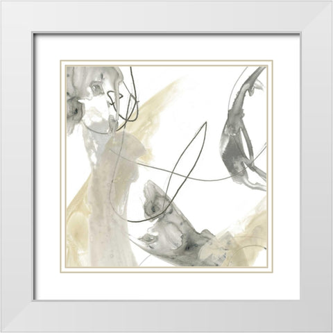 Monochrome Momentum I White Modern Wood Framed Art Print with Double Matting by Vess, June Erica
