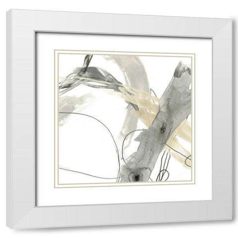 Monochrome Momentum III White Modern Wood Framed Art Print with Double Matting by Vess, June Erica