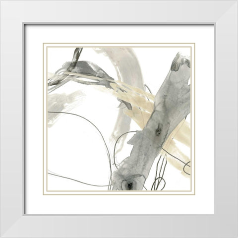 Monochrome Momentum III White Modern Wood Framed Art Print with Double Matting by Vess, June Erica