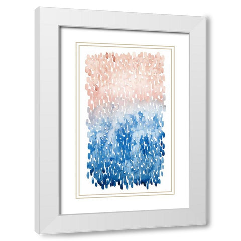 Coral Cascade I White Modern Wood Framed Art Print with Double Matting by Popp, Grace