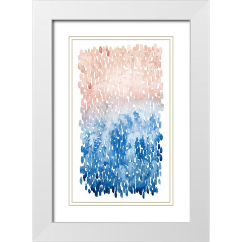 Coral Cascade I White Modern Wood Framed Art Print with Double Matting by Popp, Grace