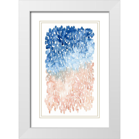Coral Cascade II White Modern Wood Framed Art Print with Double Matting by Popp, Grace