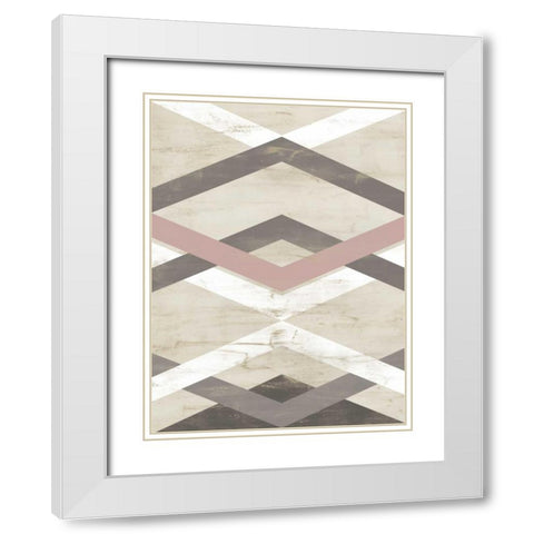 Midpoint I White Modern Wood Framed Art Print with Double Matting by Vess, June Erica