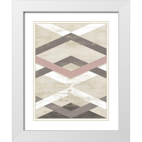 Midpoint I White Modern Wood Framed Art Print with Double Matting by Vess, June Erica