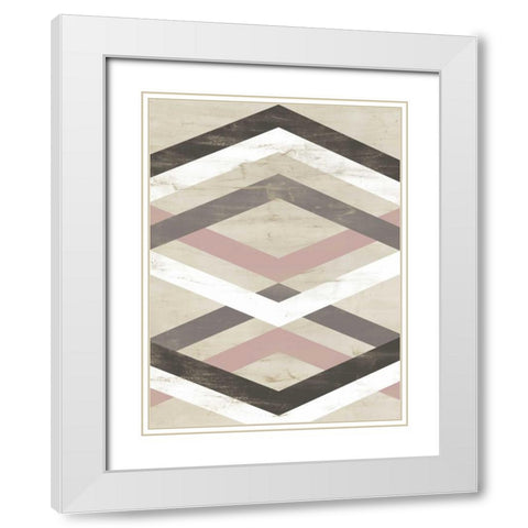 Midpoint II White Modern Wood Framed Art Print with Double Matting by Vess, June Erica