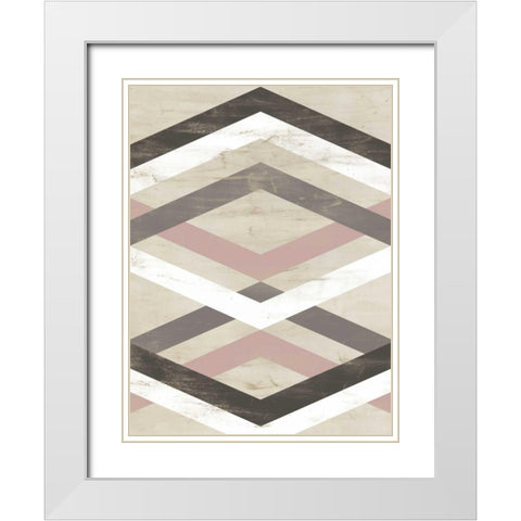 Midpoint II White Modern Wood Framed Art Print with Double Matting by Vess, June Erica
