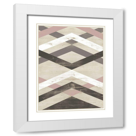 Midpoint III White Modern Wood Framed Art Print with Double Matting by Vess, June Erica