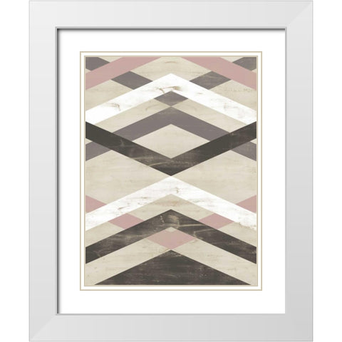 Midpoint III White Modern Wood Framed Art Print with Double Matting by Vess, June Erica