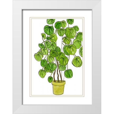 Potted Jungle II White Modern Wood Framed Art Print with Double Matting by Wang, Melissa