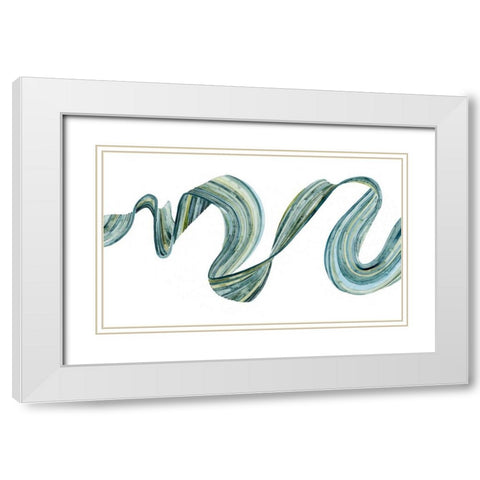 Ribbon Stream I White Modern Wood Framed Art Print with Double Matting by Popp, Grace