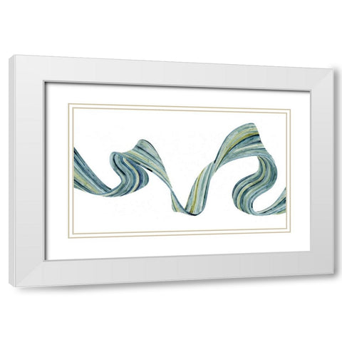 Ribbon Stream II White Modern Wood Framed Art Print with Double Matting by Popp, Grace