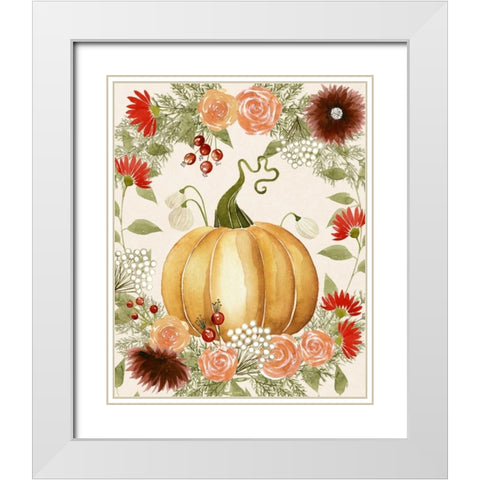 Red Autumn I White Modern Wood Framed Art Print with Double Matting by Popp, Grace