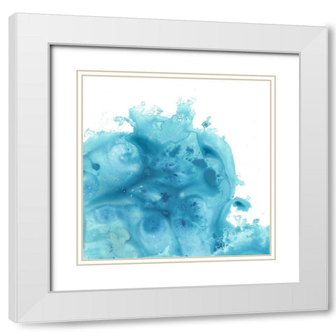 Splash Wave I White Modern Wood Framed Art Print with Double Matting by Vess, June Erica