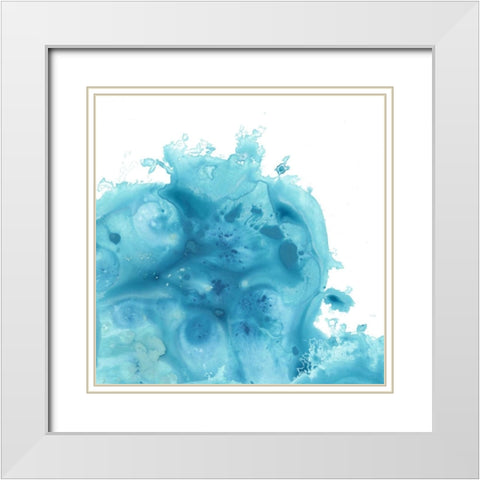 Splash Wave I White Modern Wood Framed Art Print with Double Matting by Vess, June Erica
