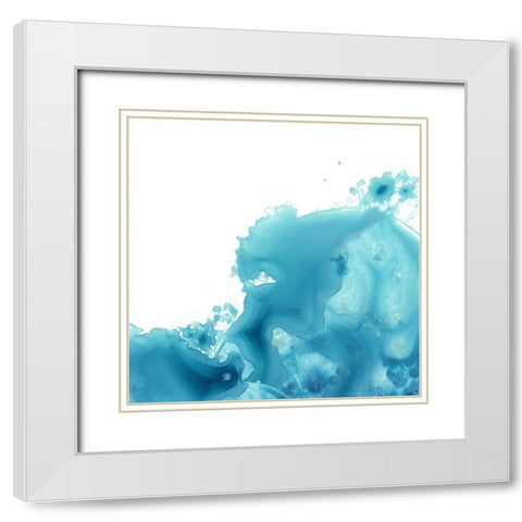 Splash Wave II White Modern Wood Framed Art Print with Double Matting by Vess, June Erica
