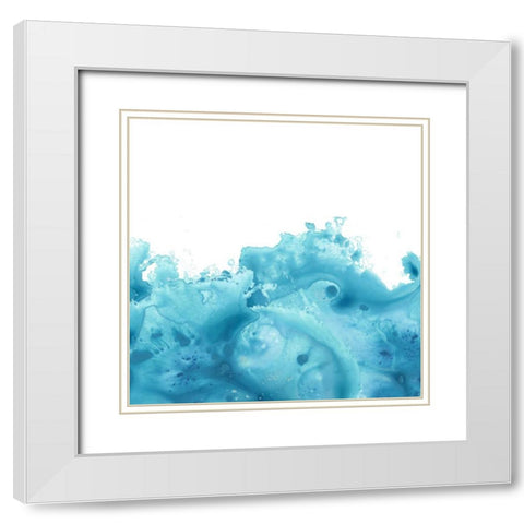Splash Wave VI White Modern Wood Framed Art Print with Double Matting by Vess, June Erica