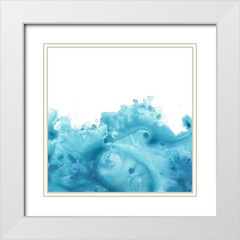 Splash Wave VI White Modern Wood Framed Art Print with Double Matting by Vess, June Erica