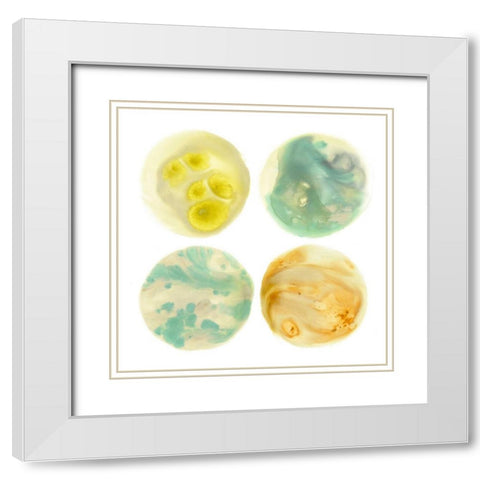 Planetary I White Modern Wood Framed Art Print with Double Matting by Vess, June Erica