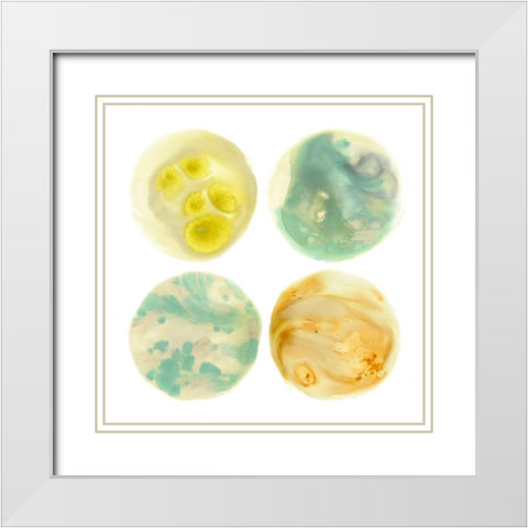 Planetary I White Modern Wood Framed Art Print with Double Matting by Vess, June Erica
