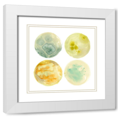 Planetary III White Modern Wood Framed Art Print with Double Matting by Vess, June Erica