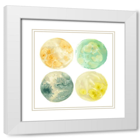 Planetary V White Modern Wood Framed Art Print with Double Matting by Vess, June Erica