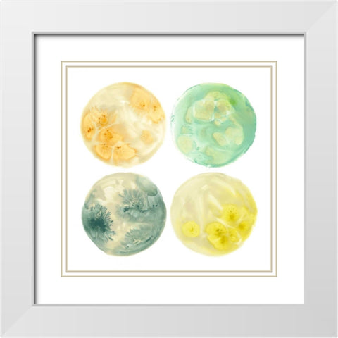 Planetary V White Modern Wood Framed Art Print with Double Matting by Vess, June Erica