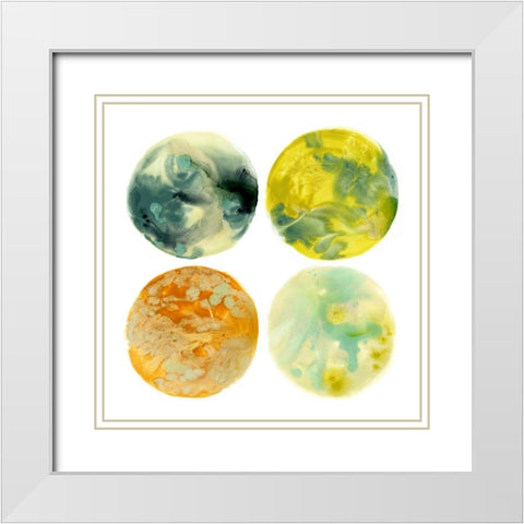 Planetary VI White Modern Wood Framed Art Print with Double Matting by Vess, June Erica