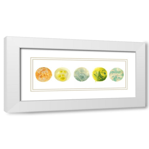 Planetary VIII White Modern Wood Framed Art Print with Double Matting by Vess, June Erica