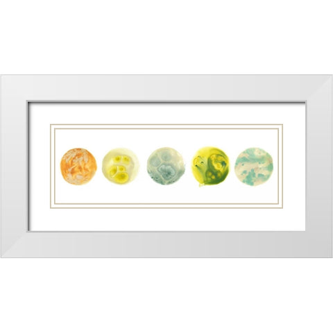 Planetary VIII White Modern Wood Framed Art Print with Double Matting by Vess, June Erica