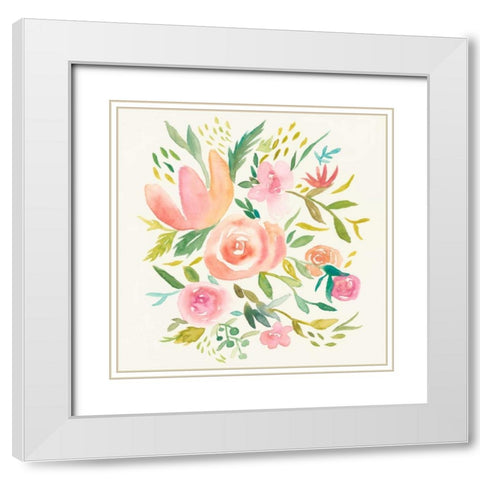 Summer Fete I White Modern Wood Framed Art Print with Double Matting by Zarris, Chariklia