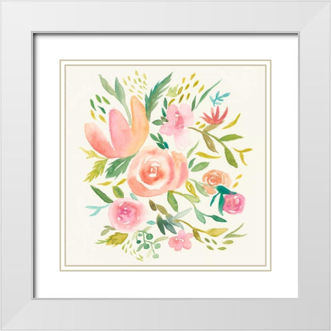 Summer Fete I White Modern Wood Framed Art Print with Double Matting by Zarris, Chariklia