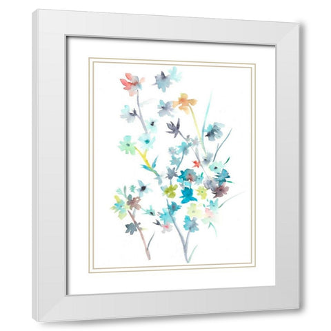 Spring Soiree I White Modern Wood Framed Art Print with Double Matting by Zarris, Chariklia