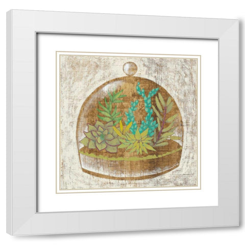 Glass Garden I White Modern Wood Framed Art Print with Double Matting by Zarris, Chariklia