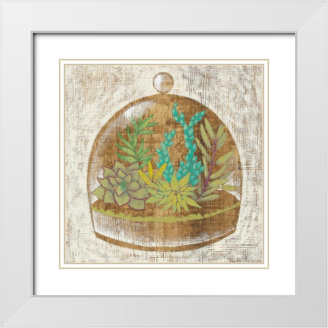 Glass Garden I White Modern Wood Framed Art Print with Double Matting by Zarris, Chariklia