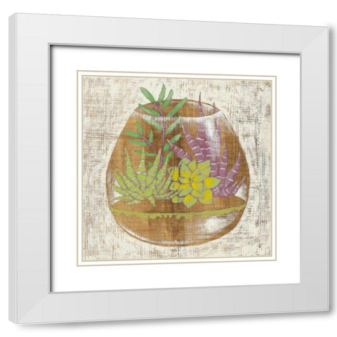 Glass Garden II White Modern Wood Framed Art Print with Double Matting by Zarris, Chariklia